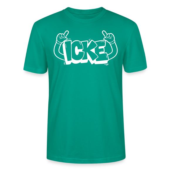 ICKE-Unisex T-Shirt mit Berliner Schnauze - Blaugrün