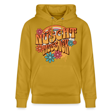 BERLINER RETRO-NÜSCHT MUSS ICK-Unisex Bio-Hoodie - Ocker