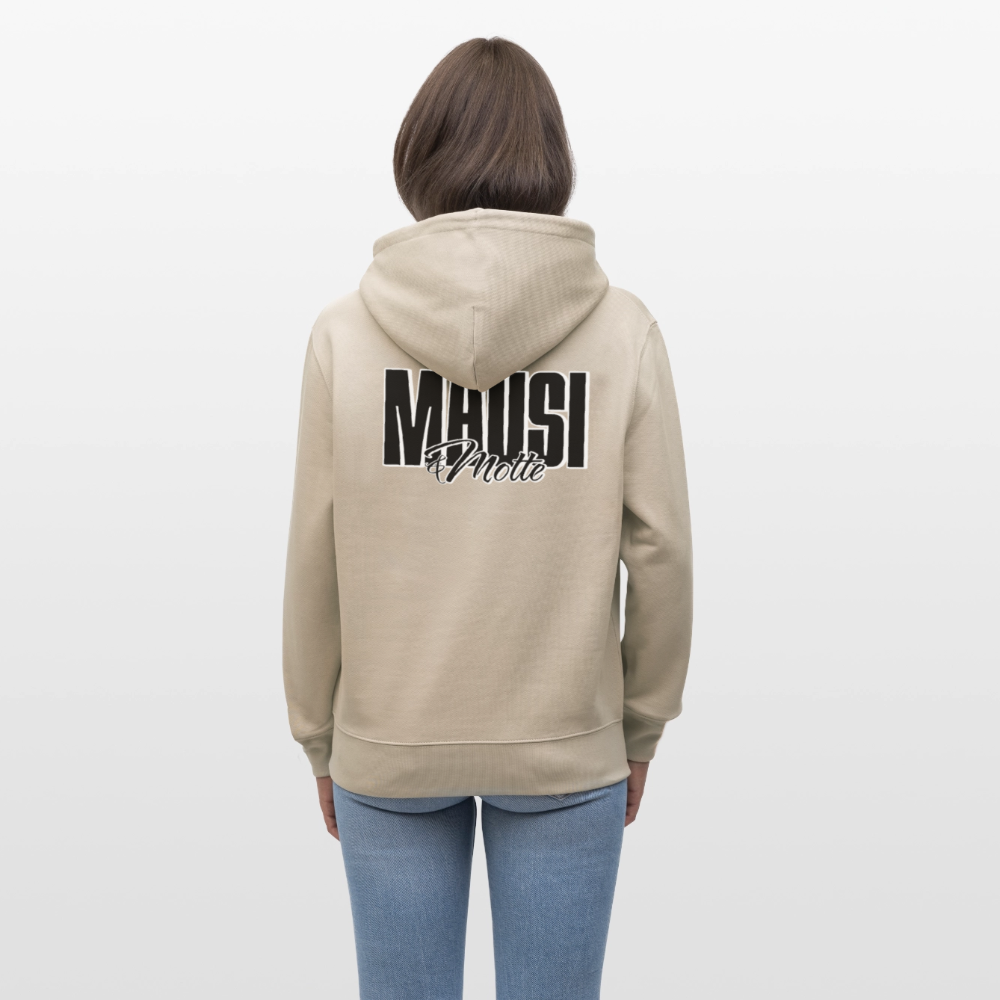 MAUSI UND MOTTE-unisex Bio Hoodie - Beige