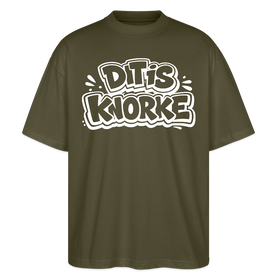 DIT IS KNORKE-Oversized Unisex Bio T-Shirt mit echt Berliner Schnauze - Khaki