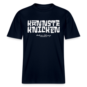 Berliner Schnauze Spruch-KANNSTE KNICKEN-RELAXED FIT Unisex Organic T-Shirt - Navy