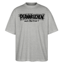 Berlin Shirt-PFANNKUCHEN, nich Berliner-Oversized Unisex Bio T-Shirt - Grau meliert