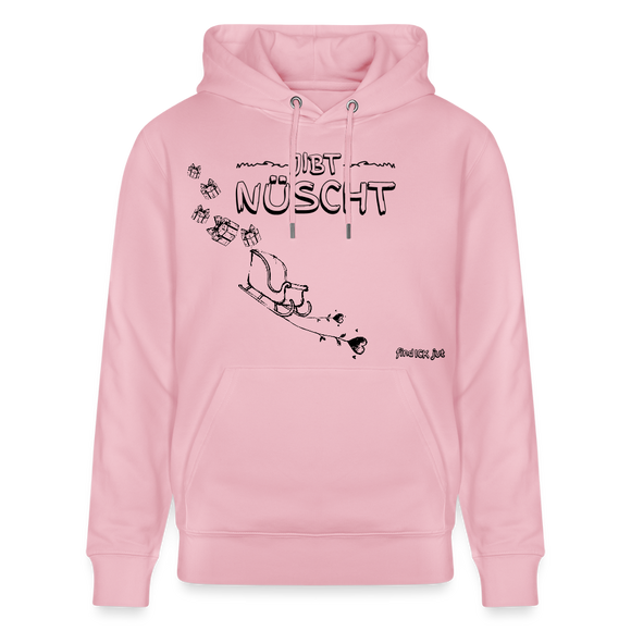 Weihnachten in Berlin 25-JIBT NÜSCHT-Unisex Bio-Hoodie II - Hellrosa