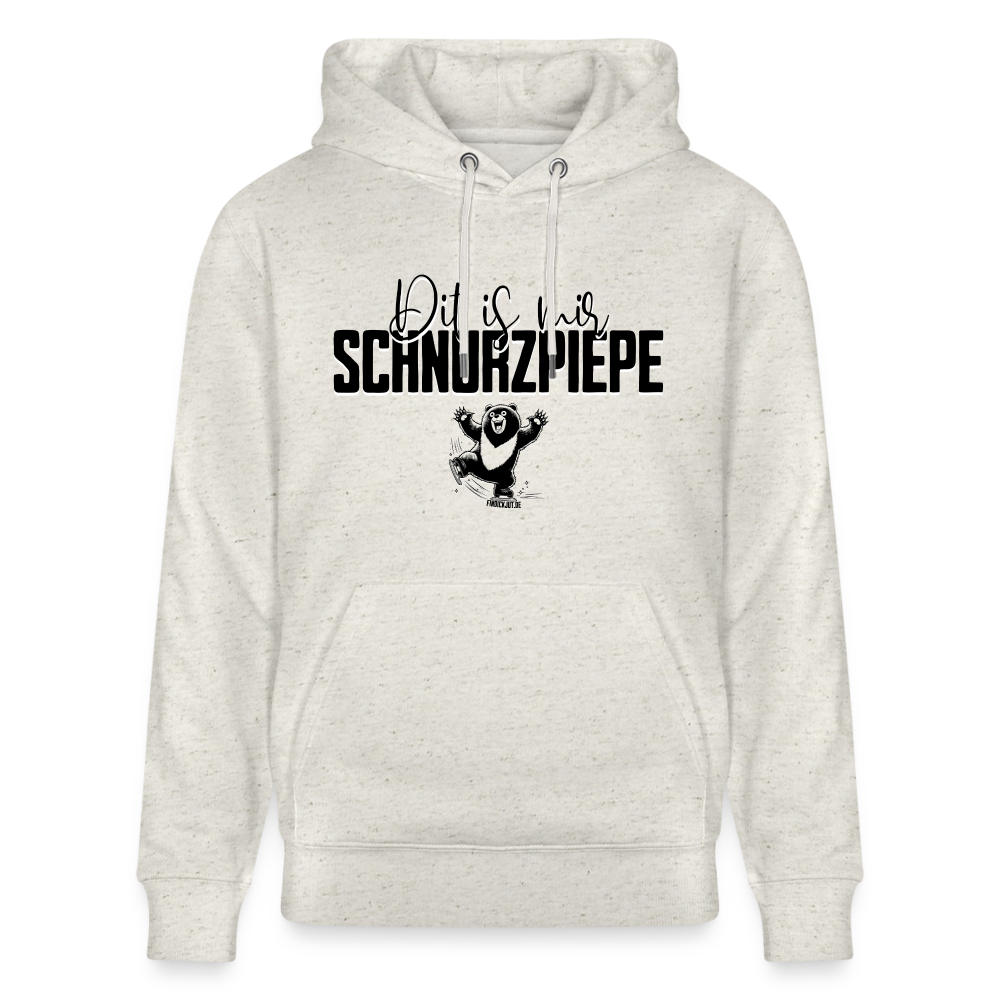 SCHNURZPIEPE - Unisex Bio-Hoodie - Beige meliert