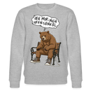 Berliner Bär und Spruch-JEH MIR NICH UFFN SENKEL-Unisex Bio-Sweatshirt - Grau meliert