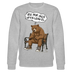 Berliner Bär und Spruch-JEH MIR NICH UFFN SENKEL-Unisex Bio-Sweatshirt - Grau meliert