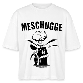 Berlin Shirt -MESCHUGGE - Frauen Boxy Bio-T-Shirt - Weiß