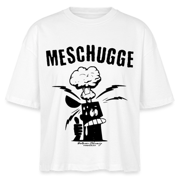 Berlin Shirt -MESCHUGGE - Frauen Boxy Bio-T-Shirt - Weiß