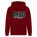 MAUSI UND MOTTE-Unisex Bio-Kapuzenjacke - Burgunderrot