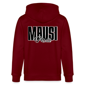 MAUSI UND MOTTE-Unisex Bio-Kapuzenjacke - Burgunderrot