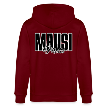 MAUSI UND MOTTE-Unisex Bio-Kapuzenjacke - Burgunderrot
