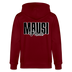 MAUSI UND MOTTE-Unisex Bio-Kapuzenjacke - Burgunderrot