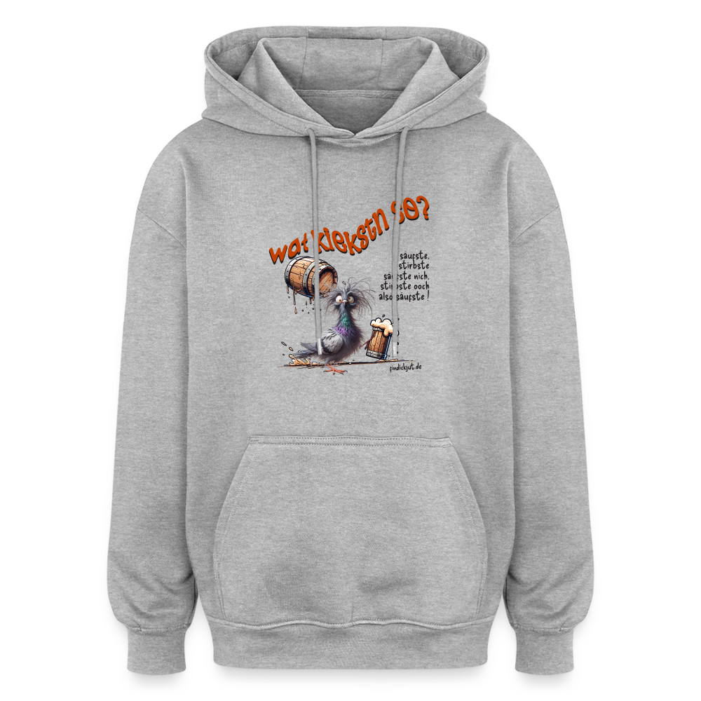 WAT KIEKSTN SO - Oversized Unisex Hoodie - Grau meliert