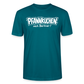witziges Berlin Shirt-PFANNKUCHEN, NICH BERLINER-Unisex T-Shirt BIO - Ozeanblau