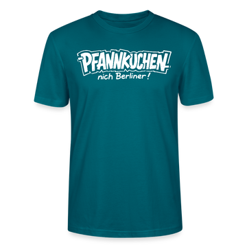 witziges Berlin Shirt-PFANNKUCHEN, NICH BERLINER-Unisex T-Shirt BIO - Ozeanblau