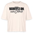 VERFATZ DA VOM JELÄNDE-Frauen Boxy Bio-T-Shirt - Weißgrau