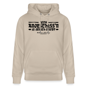 Berliner Spruch-NICH ANJESCHISSN-Unisex Bio-Hoodie - Beige