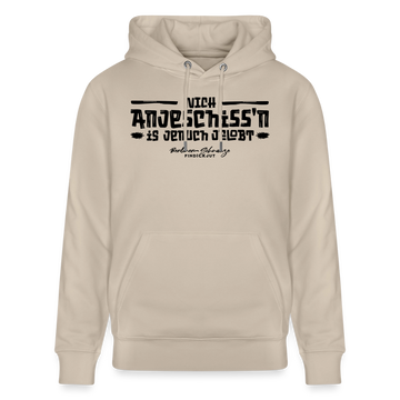 Berliner Spruch-NICH ANJESCHISSN-Unisex Bio-Hoodie - Beige