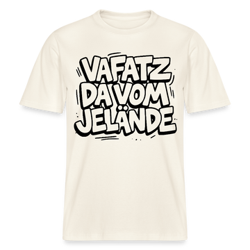 VAFATZ DA VOM JELÄNDE-RELAXED FIT Unisex BIO T-Shirt-hell - Naturweiß 