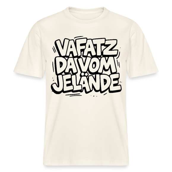 VAFATZ DA VOM JELÄNDE-RELAXED FIT Unisex BIO T-Shirt-hell - Naturweiß 