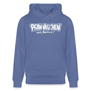Berliner Spruch-PFANNKUCHEN NICH BERLINER-Unisex Bio-Hoodie - Blau