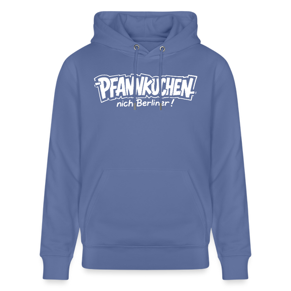 Berliner Spruch-PFANNKUCHEN NICH BERLINER-Unisex Bio-Hoodie - Blau