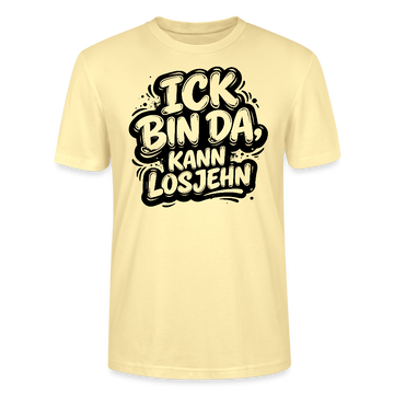 Berlin Shirt-Unisex Bio T-Shirt-ICK BIN DA, KANN LOSJEHN - Creme