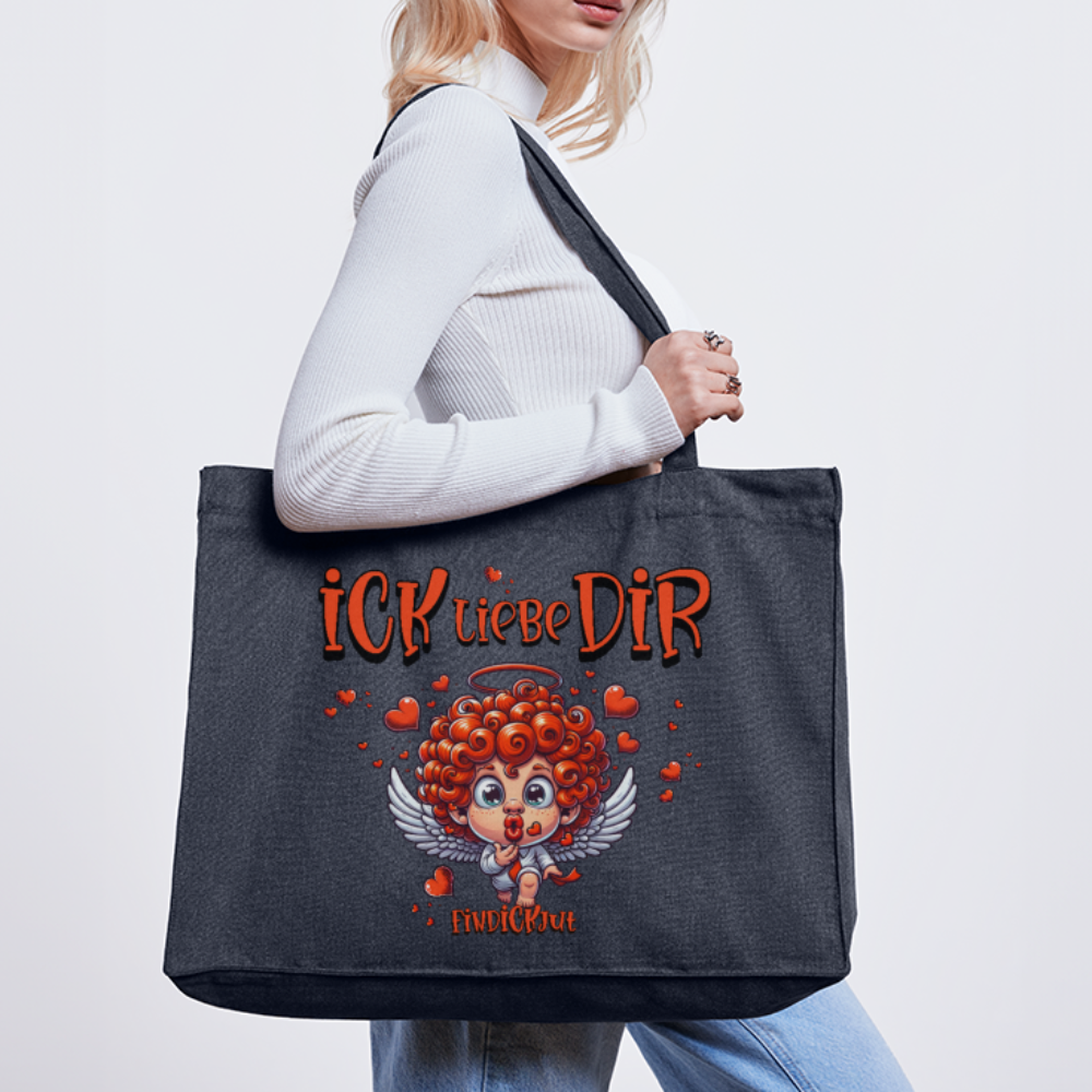 ICK LIEBE DIR-recycelter Shopping Bag - midnight Blue