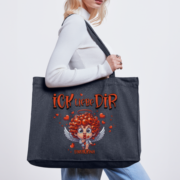 ICK LIEBE DIR-recycelter Shopping Bag - midnight Blue