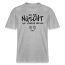 NÜSCHT FÜR SCHWACHE NERVEN-RELAXED FIT Unisex Organic T-Shirt mit Berliner Schnauze - Grau meliert