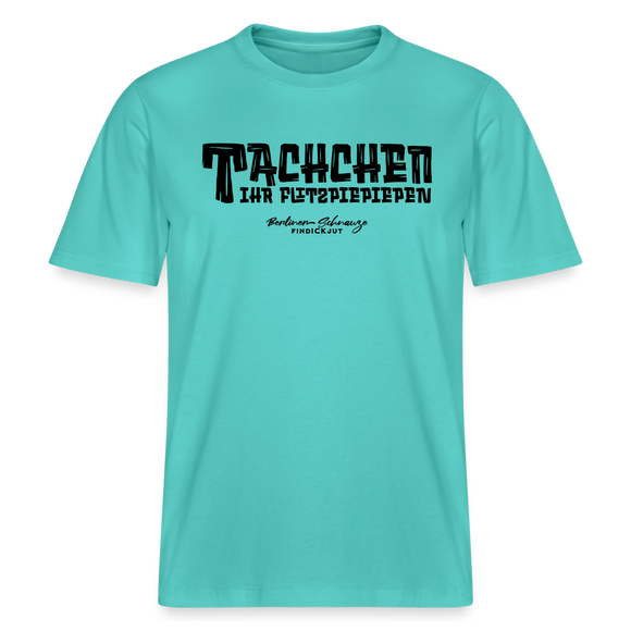 Berliner Begrüssung-TACHCHEN IHR FLITZPIEPEN- RELAXED FIT Unisex Organic T-Shirt - Poolblau