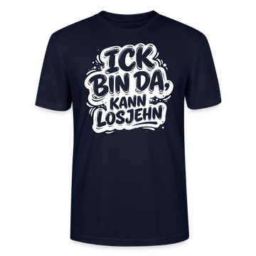 Berlin Shirt-Unisex BIO T-Shirt- ICK BIN DA, KANN LOSJEHN - Navy