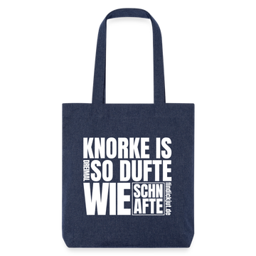 KNORKE? - recycelter Heavyweight Stoffbeutel - melange Blue