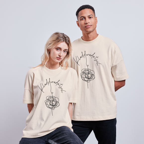 KLADDERADATSCH - Unisex Oversize Bio-T-Shirt - Naturweiß