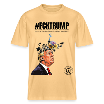 #FCKTRUMP-Relaxed Fit Unisex Bio-T-Shirt - Hellgelb