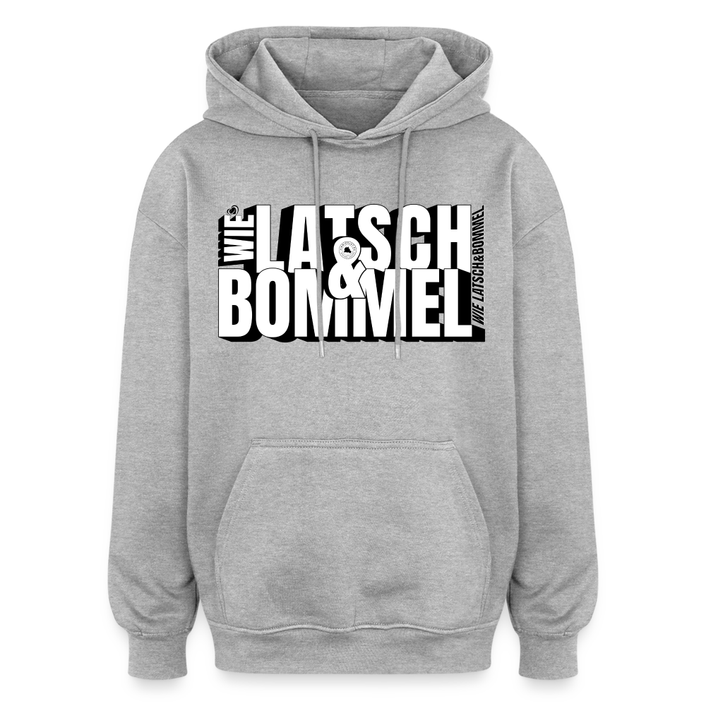 WIE LATSCH UND BOMMEL - Oversized Unisex Hoodie - Grau meliert