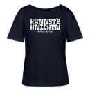 Berliner Spruch-KANNSTE KNICKEN-Rundhals Frauen Bio-T-Shirt - Navy
