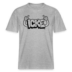 ICKE- RELAXED FIT Unisex Organic T-Shirt mit Berliner Schnauze - Grau meliert