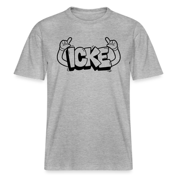 ICKE- RELAXED FIT Unisex Organic T-Shirt mit Berliner Schnauze - Grau meliert