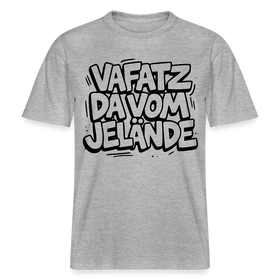 VAFATZ DA VOM JELÄNDE-RELAXED FIT Unisex BIO T-Shirt-hell - Grau meliert