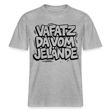 VAFATZ DA VOM JELÄNDE-RELAXED FIT Unisex BIO T-Shirt-hell - Grau meliert