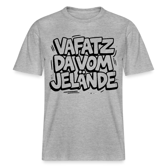 VAFATZ DA VOM JELÄNDE-RELAXED FIT Unisex BIO T-Shirt-hell - Grau meliert