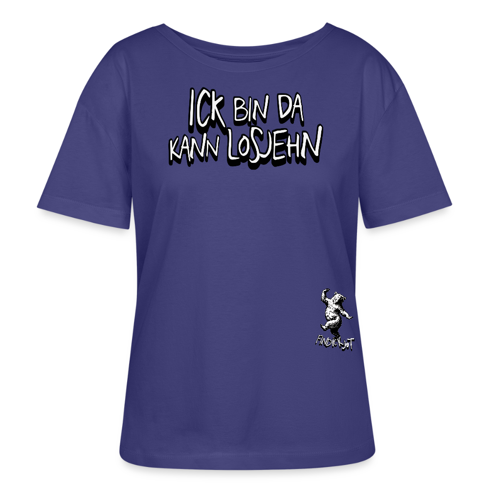ICK BIN DA-Rundhals Frauen Bio-T-Shirt - Dämmerung