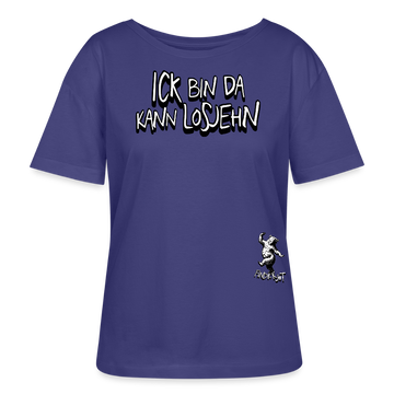 ICK BIN DA-Rundhals Frauen Bio-T-Shirt - Dämmerung