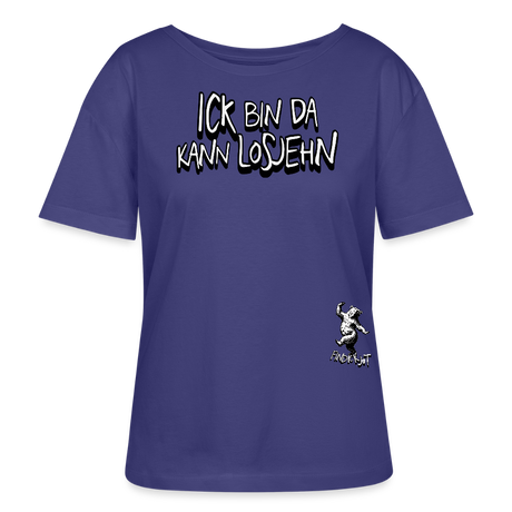 ICK BIN DA-Rundhals Frauen Bio-T-Shirt - Dämmerung