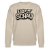 beige farbener Bio Unisex Sweater mit schwarzem Letter-Print „URST SCHAU“ – berliner ostalgie & berliner schnauze Statement, reguläre Passform.
