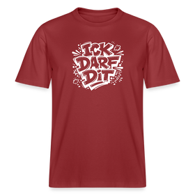 Berlin Shirt-ICK DARF DIT- RELAXED FIT Unisex Bio T-Shirt mit Berliner Spruch - Erdrot