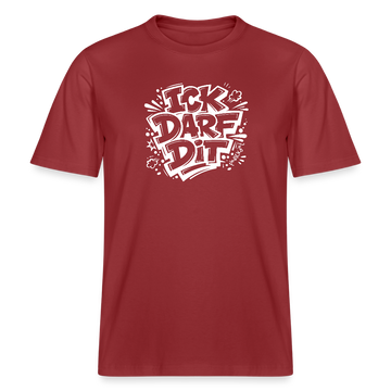 Berlin Shirt-ICK DARF DIT- RELAXED FIT Unisex Bio T-Shirt mit Berliner Spruch - Erdrot