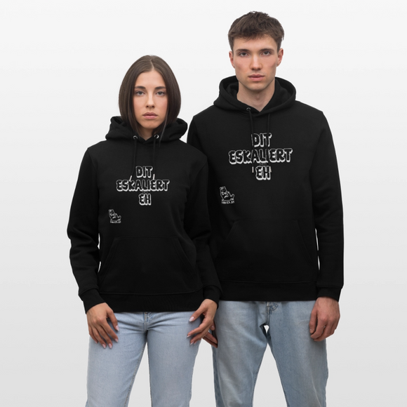 DIT ESKALIERT EH-Unisex Bio-Hoodie - Schwarz