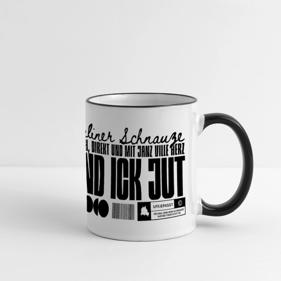 Berlin Souvenir-FIND ICK JUT-Panoramatasse - Weiß/Schwarz